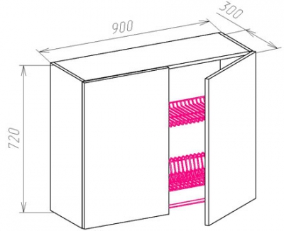 Навесной шкаф под сушку 